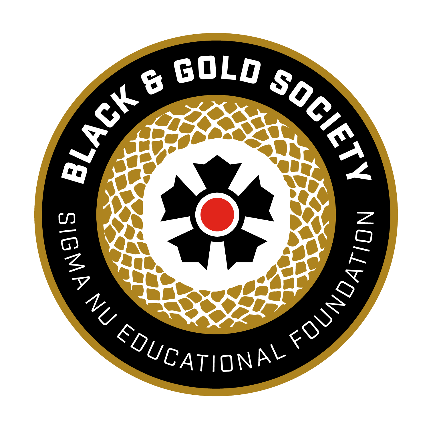 Black and Gold Society Logo - Circle